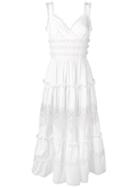 Dolce & Gabbana Long Ruffled Dress - White