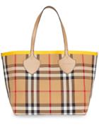Burberry The Large Giant Tote In Colour Block Check - Brown