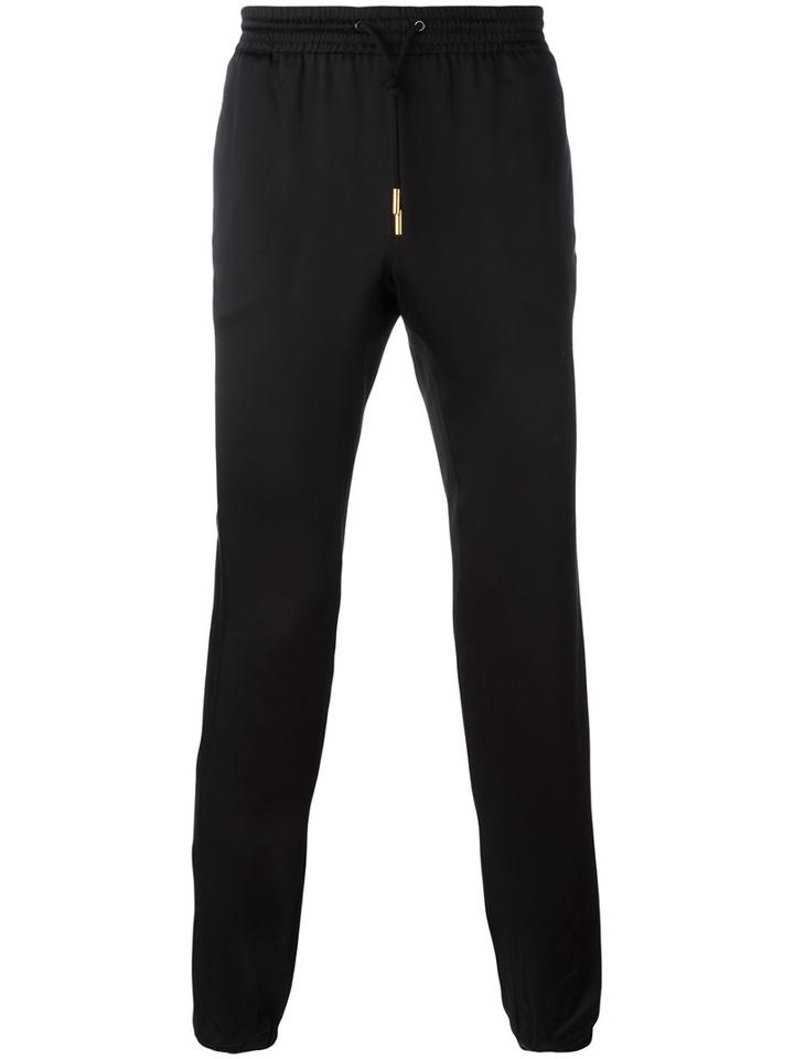Saint Laurent - Slim Fit Track Pants - Men - Cotton/viscose - 48, Black, Cotton/viscose