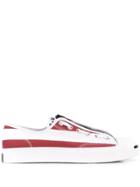 Takahiromiyashita The Soloist Striped Sneakers - Red