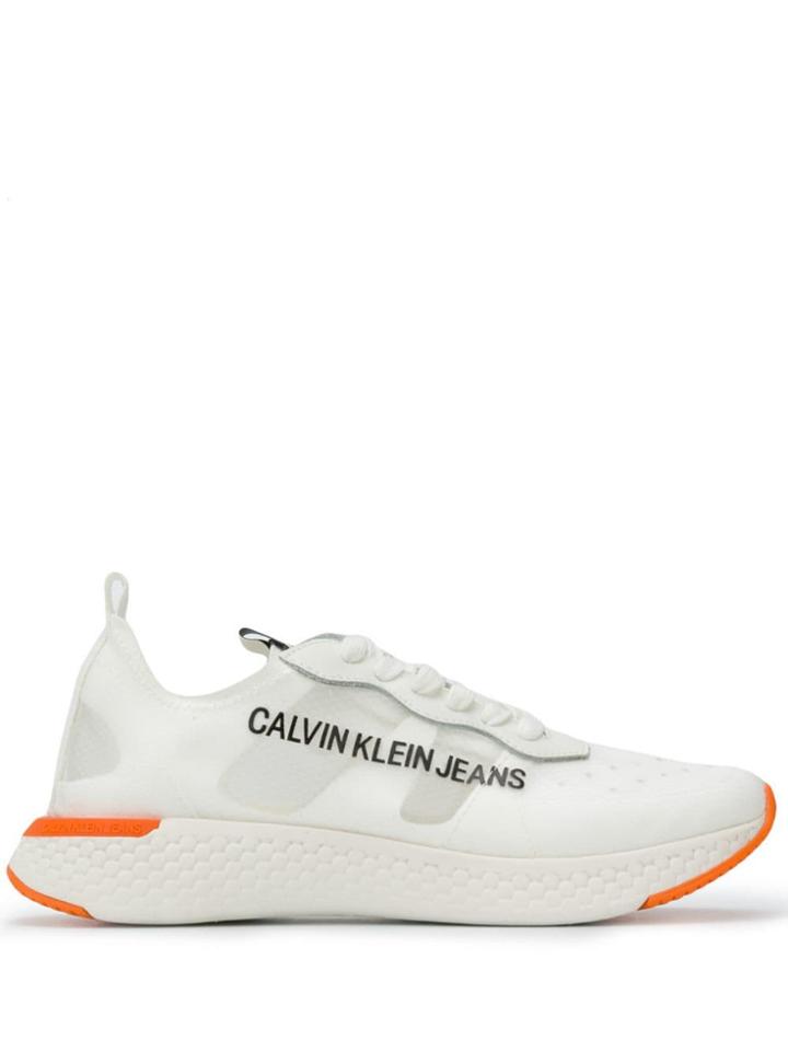 Calvin Klein Jeans Logo Panelled Sneakers - White