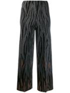 Circus Hotel Jacquard Flame Trousers - Grey