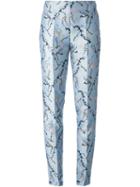 Mary Katrantzou 'dehavala' Trousers, Women's, Size: 8, Blue, Silk/polyester