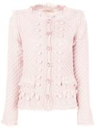 Twin-set Bouclé Cardigan - Pink & Purple