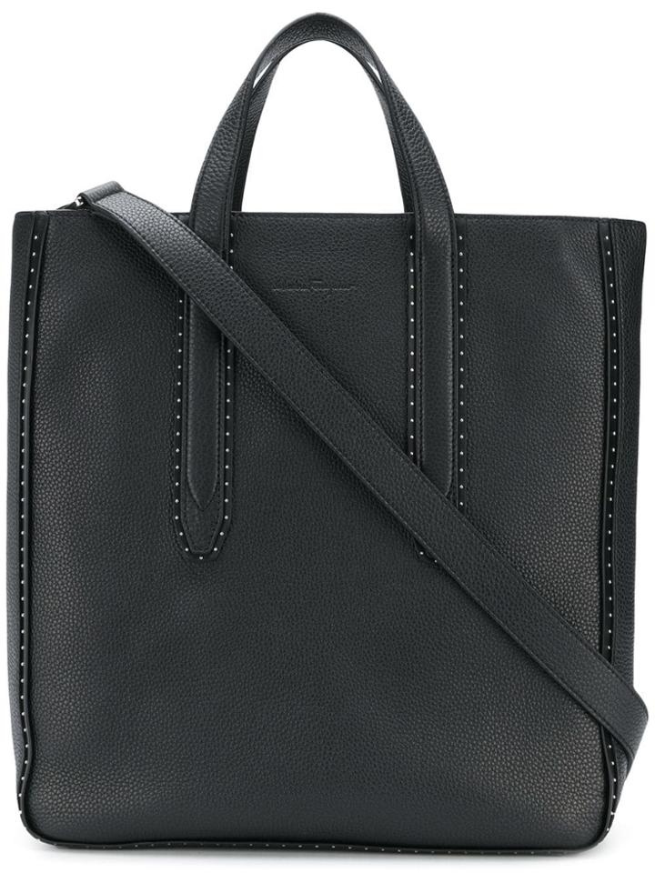 Salvatore Ferragamo Leather Tote Bag - Black