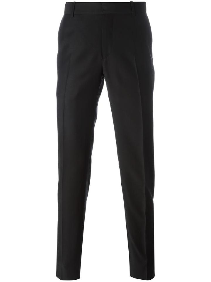 Alexander Mcqueen Straight-leg Trousers, Men's, Size: 46, Black, Wool/viscose/acetate