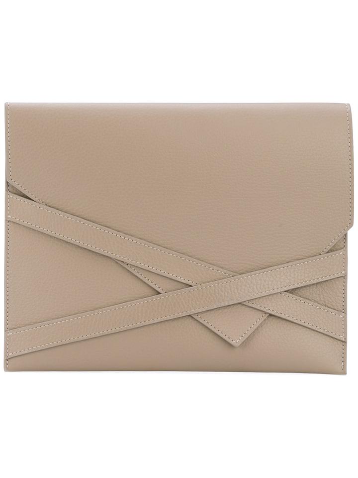 Eleventy - Envelope Clutch - Women - Leather - One Size, Nude/neutrals, Leather