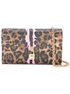 Dolce & Gabbana Leopard Print Clutch Bag, Women's, Brown, Cotton
