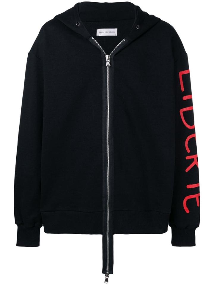 Faith Connexion Liberty Print Hoodie - Black