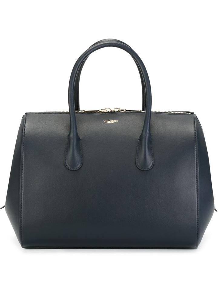 Nina Ricci Youkali Tote, Women's, Blue, Calf Leather