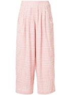 N Duo Checkered Culottes - Pink & Purple