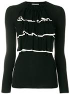 Marco De Vincenzo Jumper With Ruffle Bib - Black