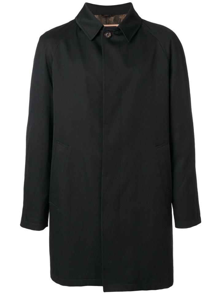 Sealup Buttoned Coat - Black