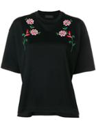 Diesel Black Gold Flower Embroidery T-shirt