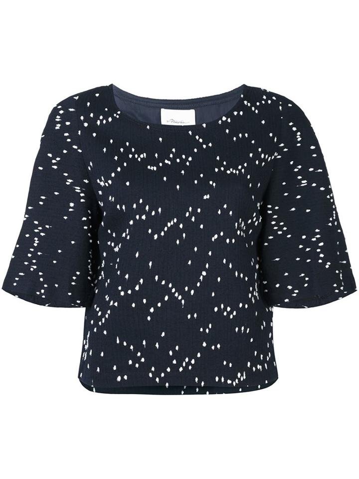 3.1 Phillip Lim Bouclé Top, Women's, Size: 4, Blue, Viscose/cotton/polyamide/silk