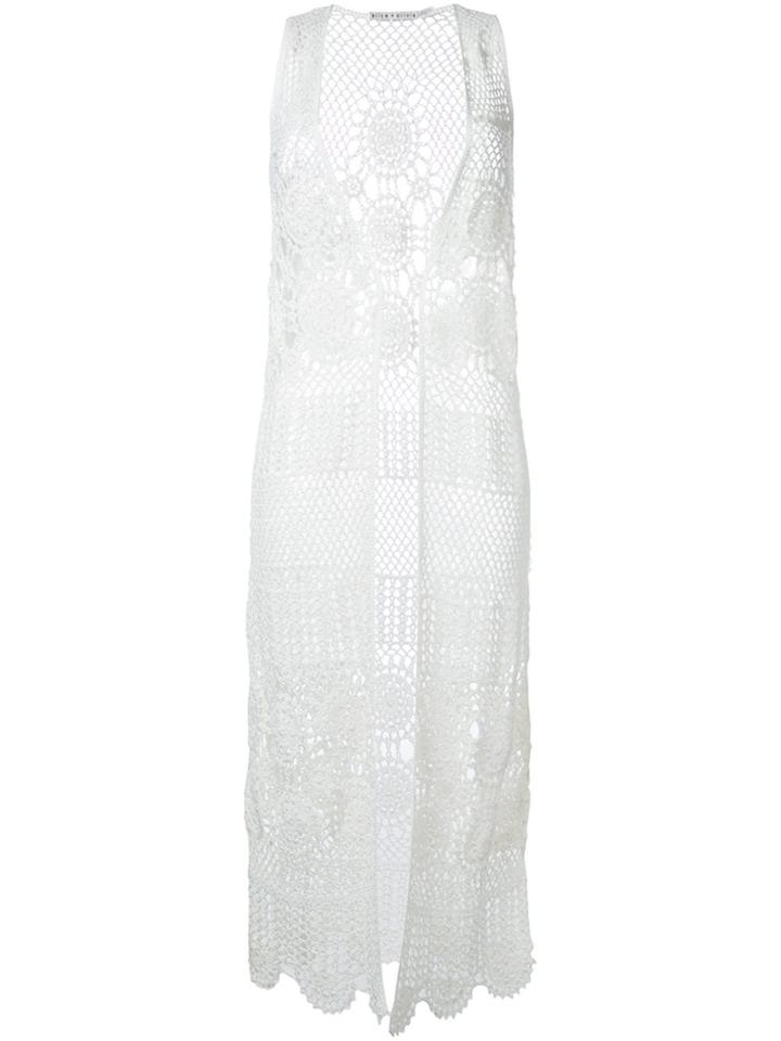 Alice+olivia 'quentin' Crochet Vest - White