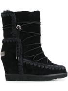 Mou Wedged Boots - Black