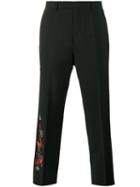 Gucci - Dragon Embroidered Trousers - Men - Rayon/mohair/wool - 48, Black, Rayon/mohair/wool