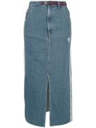 Hysteric Glamour Adios Front Slit Denim Skirt - Blue