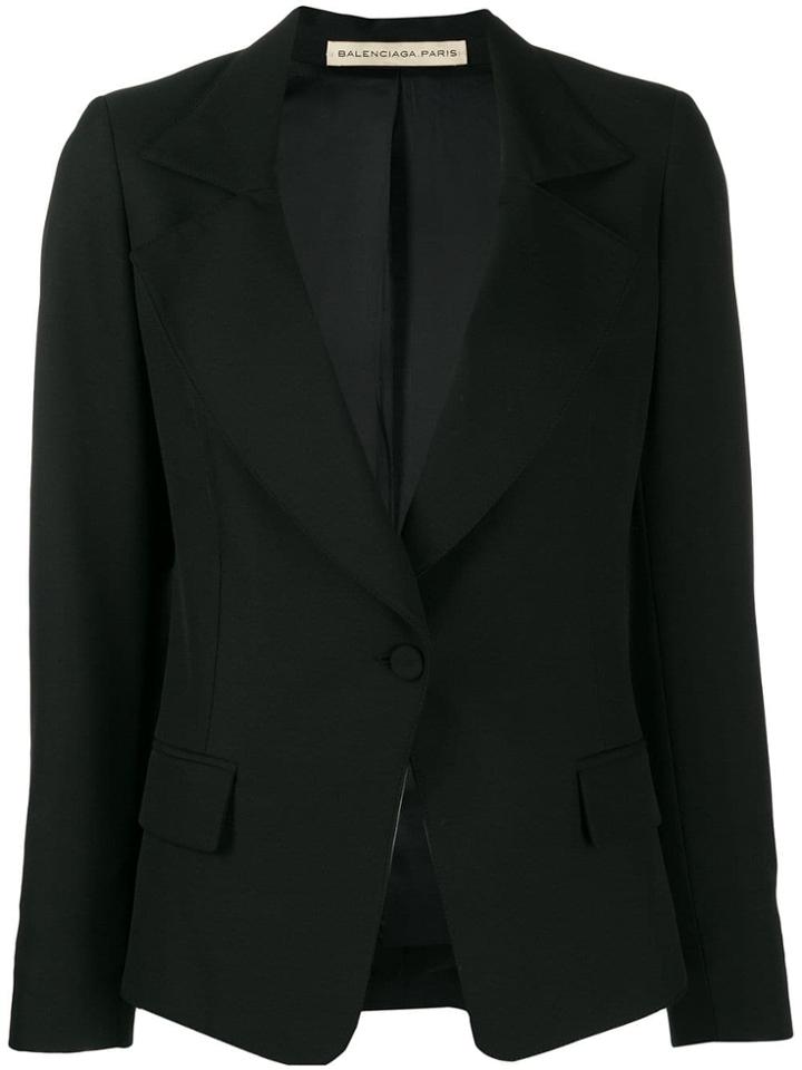 Balenciaga Pre-owned '2000s One Button Blazer - Black