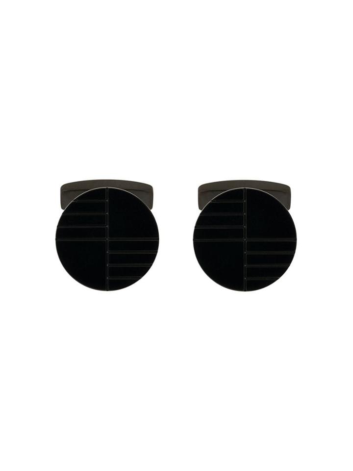 Boss Hugo Boss Round Shaped Cufflink - Black