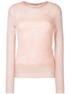 Ermanno Scervino Beaded Neck Jumper - Pink