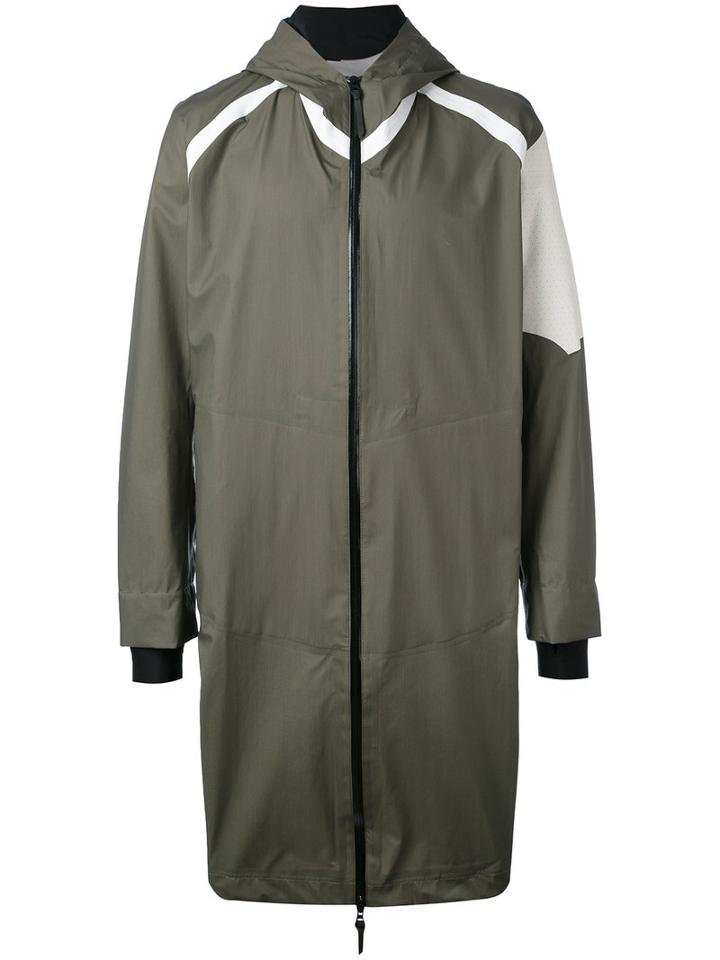 11 By Boris Bidjan Saberi - Printed Hooded Coat - Men - Polyamide - L, Green, Polyamide