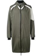11 By Boris Bidjan Saberi - Printed Hooded Coat - Men - Polyamide - L, Green, Polyamide