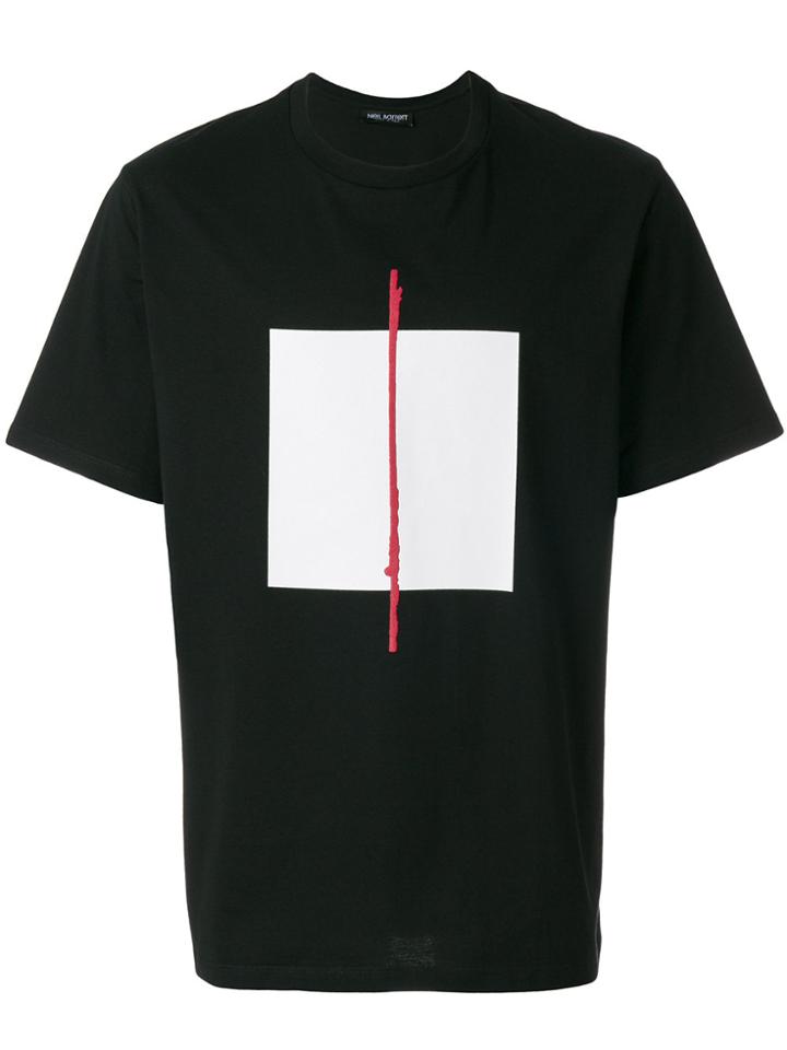 Neil Barrett Graphic Print Oversized T-shirt - Black
