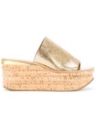 Chloé Camille Wedge Sandals - Metallic