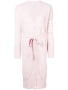 Thom Browne Long Boxy Cashmere Cardigan - Pink