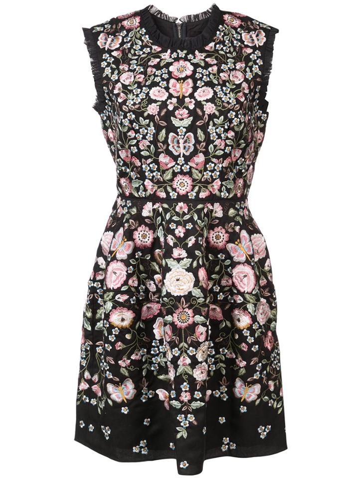 Needle & Thread Butterfly Rose Dress - Black