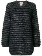 Versace Pre-owned Metallic Stripes Jumper - Black