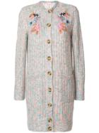 Red Valentino Floral Embroidered Cardigan - Blue