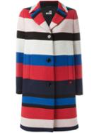 Love Moschino Buttoned Striped Coat