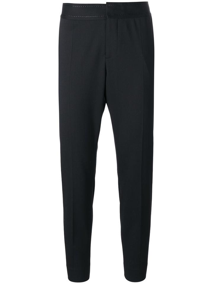 Dsquared2 Embroidered Waistband Trousers, Women's, Size: 38, Black, Virgin Wool/spandex/elastane/polyester
