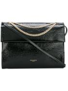 Nina Ricci Chain Detail Shoulder Bag, Women's, Black, Patent Leather/suede