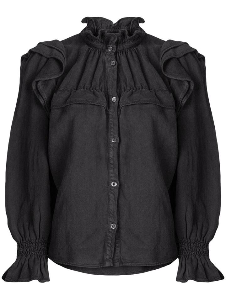Isabel Marant Étoile Frill And Ruffle Top - Black