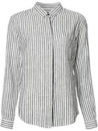 Osklen - Striped Shirt - Women - Linen/flax - P, Black, Linen/flax