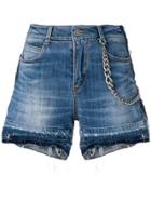 Ermanno Scervino Distressed Denim Shorts - Blue