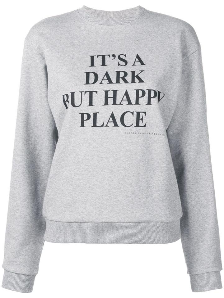 Victoria Victoria Beckham Slogan Print Sweatshirt - White