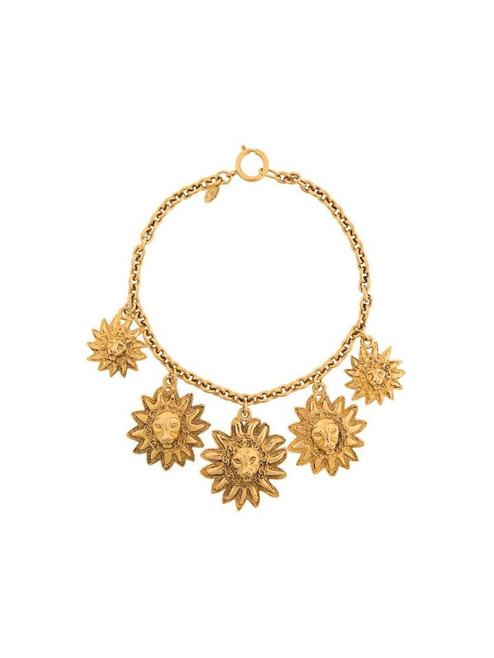 Chanel Vintage Sun Chain Necklace, Women's, Metallic