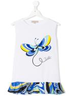 Emilio Pucci Junior Teen Butterfly Print Top - White