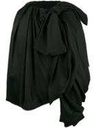 Emanuel Ungaro Vintage Oversized Puff-ball Cape - Black
