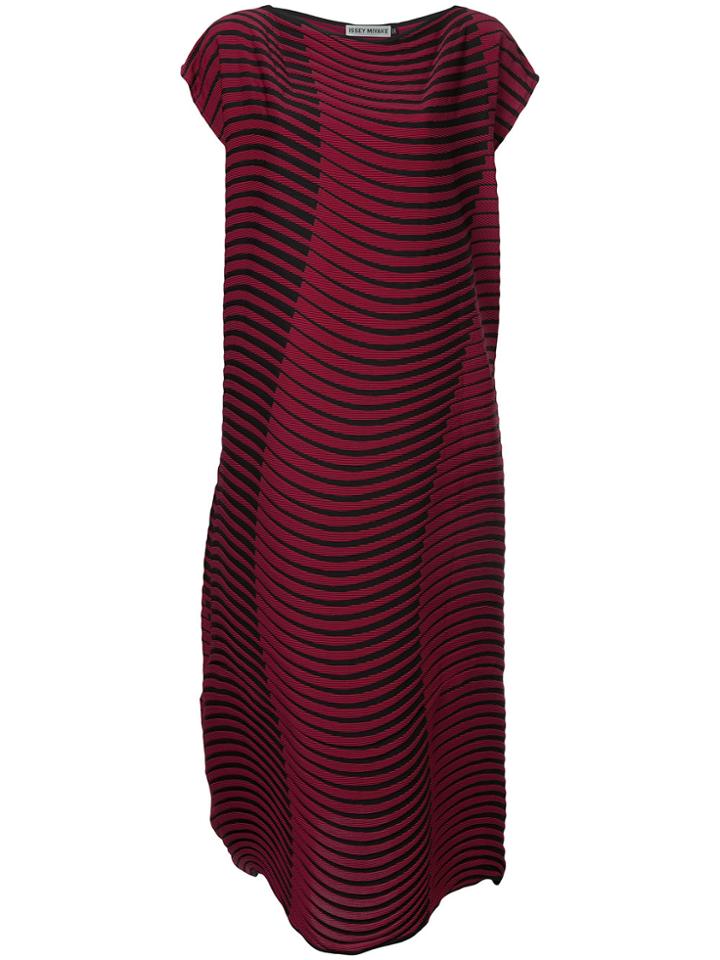Issey Miyake Graphic Pattern Dress - Red