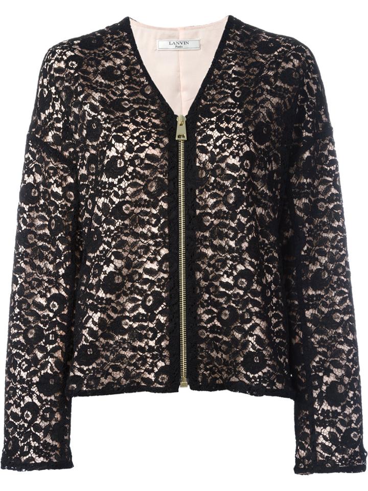 Lanvin Floral Lace Jacket - Black
