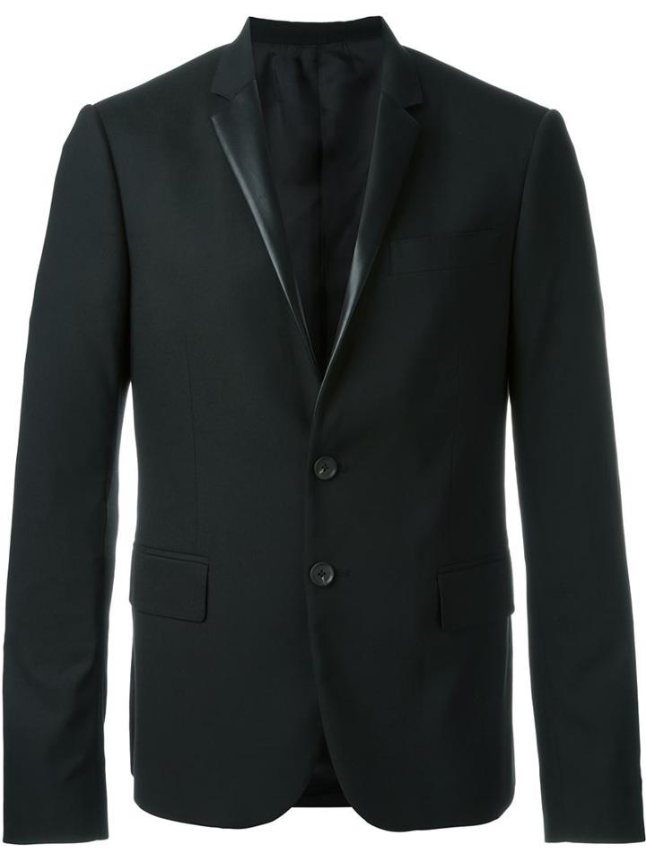Les Hommes Urban Contrast Lapel Blazer
