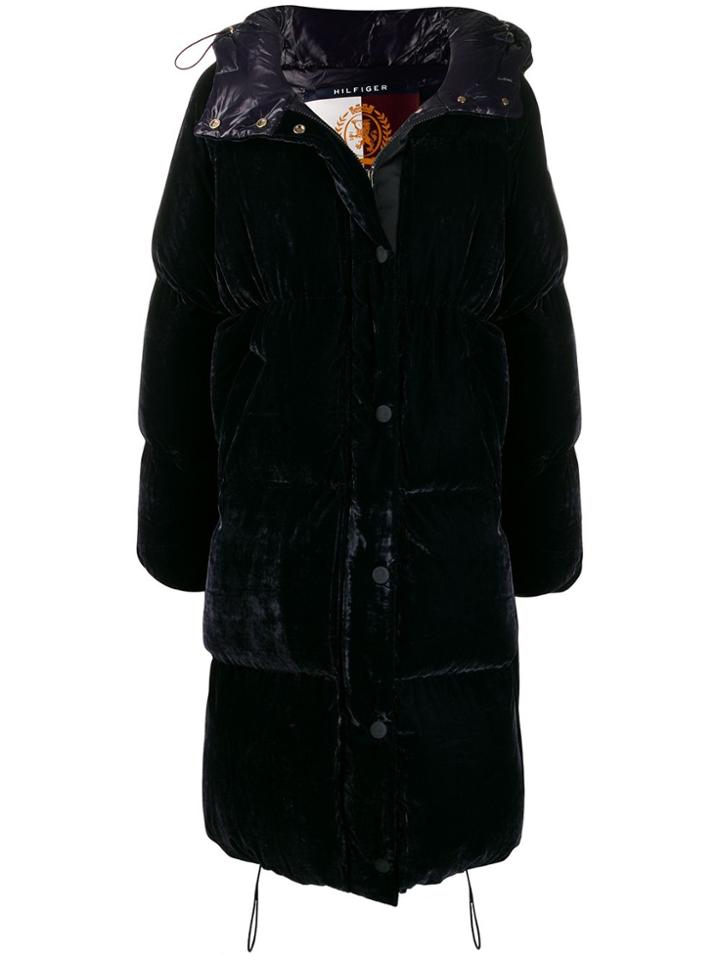 Hilfiger Collection Hcw Crest Long Down Coat - Blue