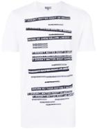 Lanvin - Text Print T-shirt - Men - Silk/cotton - Xs, White, Silk/cotton