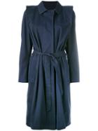 Lutz Huelle Belted Coat, Women's, Size: Medium, Blue, Cotton